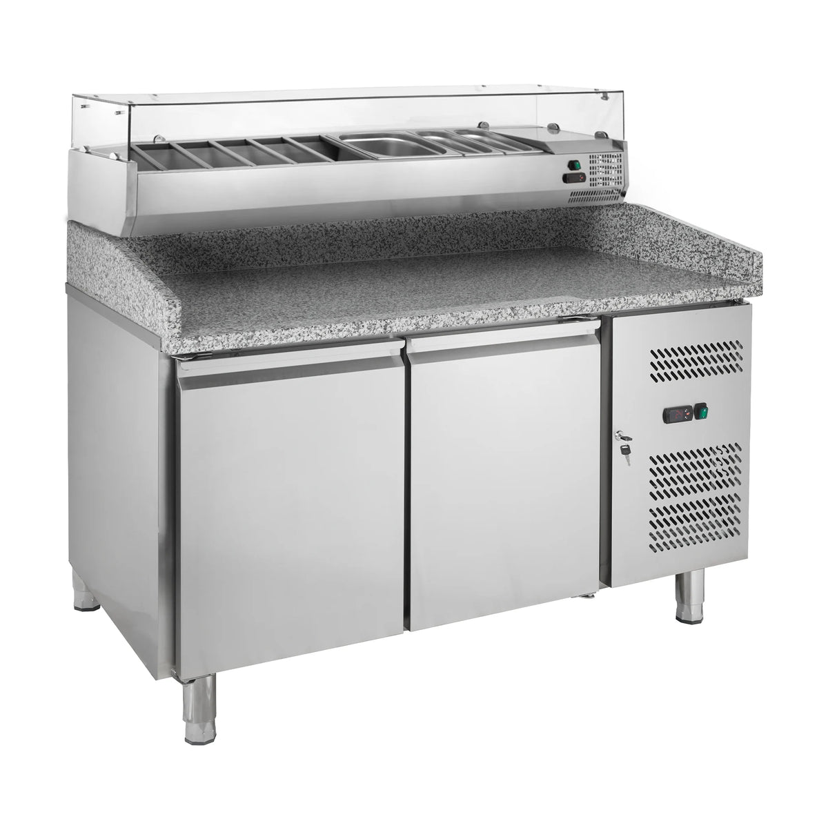 Pizzakühltisch ECO 2/0 mit Kühlaufsatz 7x GN 1/4