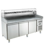 Pizzakühltisch ECO 3/0 mit Kühlaufsatz ECO 10x GN 1/4