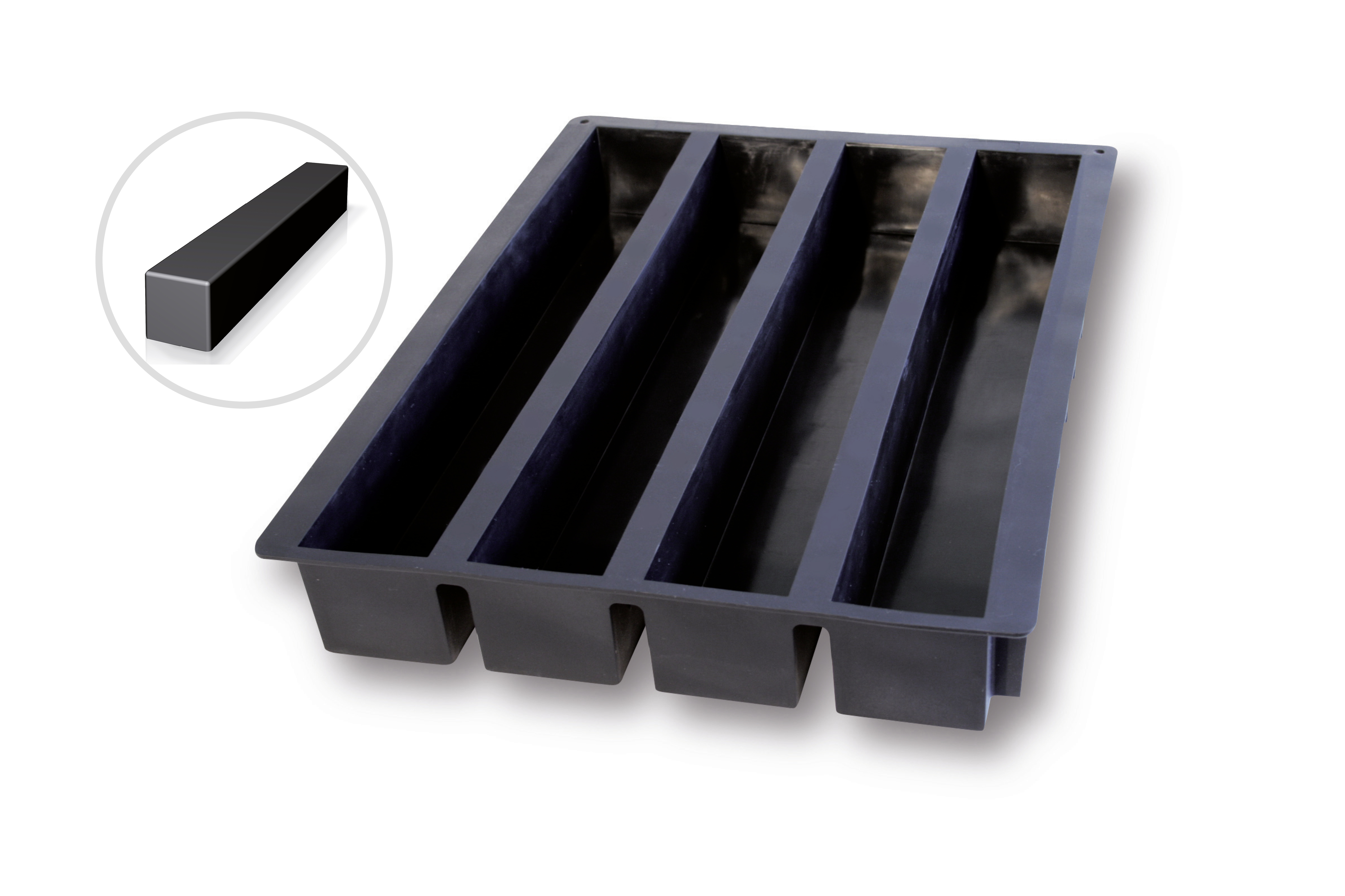 Schneider Silikon-Backformen Rinne 4 x 2401 ml