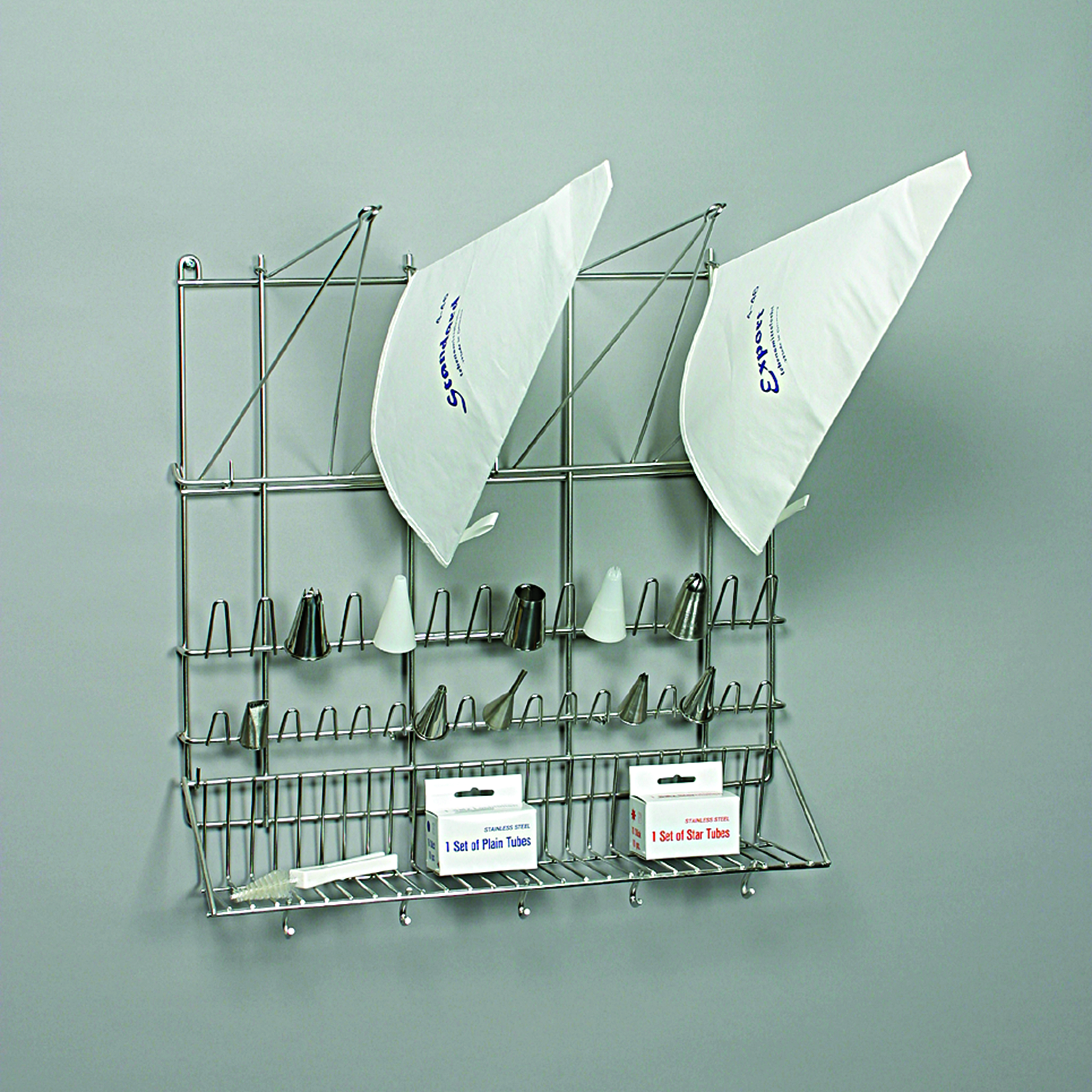 Schneider Edelstahl Spritzbeutel-Wandaufhänger 500 x 500 mm