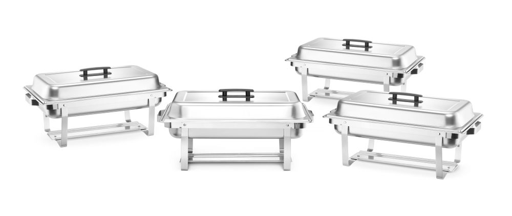 Chafing dish - 4er-Set, HENDI, GN 1/1, 7,5L, 600x355x(H)305mm