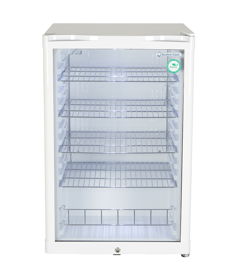 Gastro-Cool GD155 Getränkekühlschrank 130 Liter weiß/weiß, LED | Gastro Kühlschrank | Flaschenkühlschrank | Kühlschrank Flaschen | Flaschenkühlschrank