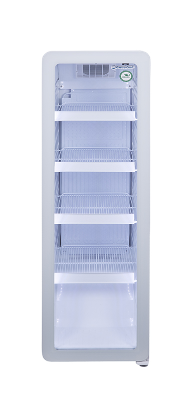 Gastro-Cool GD135 Getränkekühlschrank Retro Slim 135 Liter weiß/weiß, LED, Retro Design | Gastro Kühlschrank | Flaschenkühlschrank | Kühlschrank 