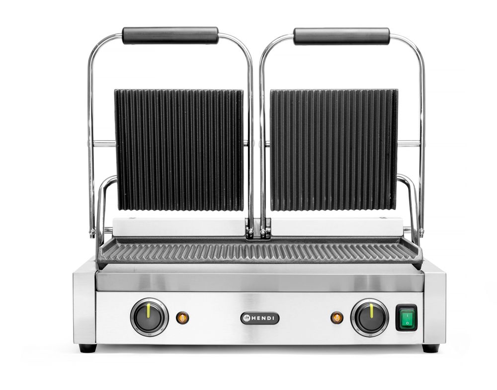 Kontaktgrill Doppelausführung 2x gerillt | Burger Grills | Panini Grill bei GastroHero
