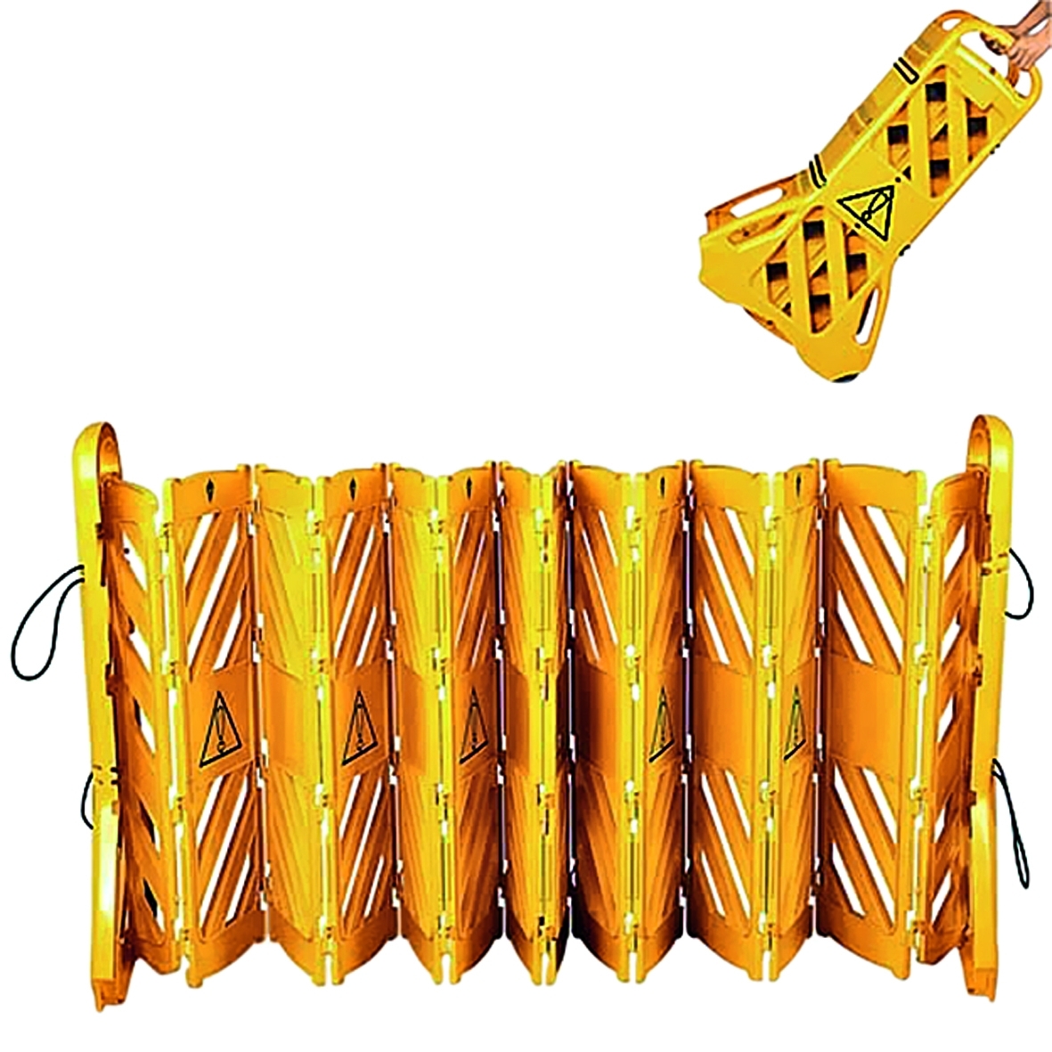 WAS Germany Mobile Absperrung Kunststoff, gelb für Gastro & Gewerbe