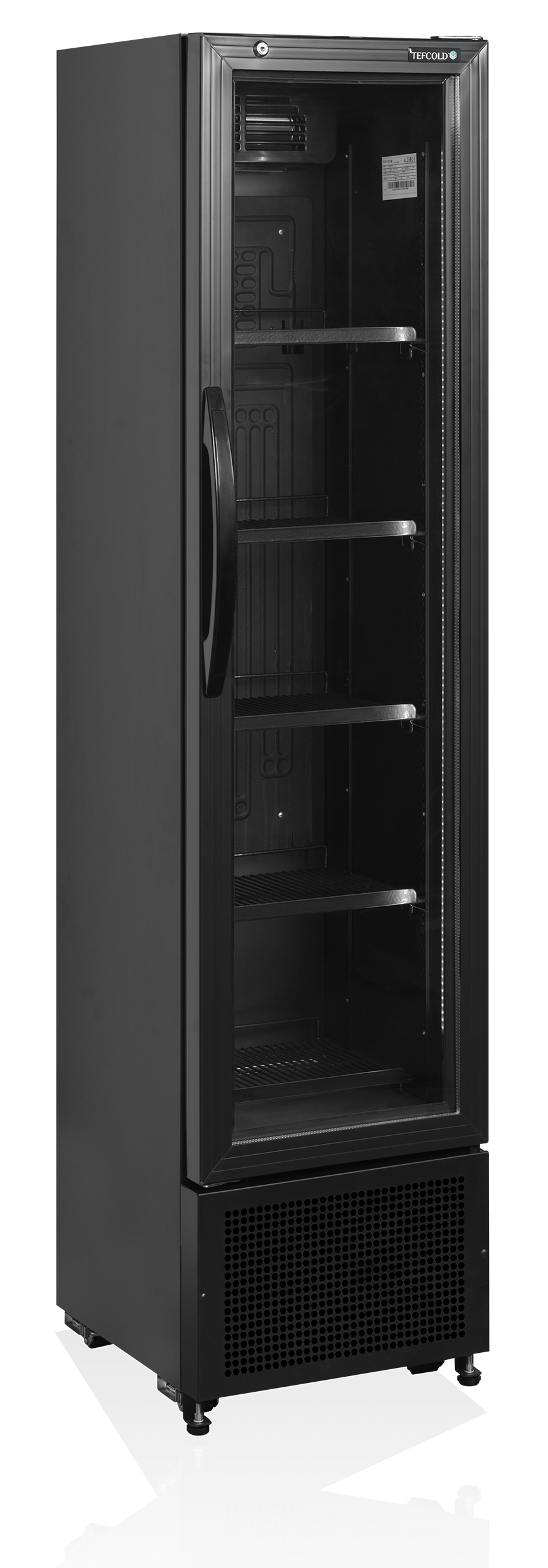 Tefcold Flaschenkühlschrank FS176H Black | Gastro Kühlschrank | Flaschenkühlschrank | Kühlschrank Flaschen | Flaschenkühlschrank Glastür