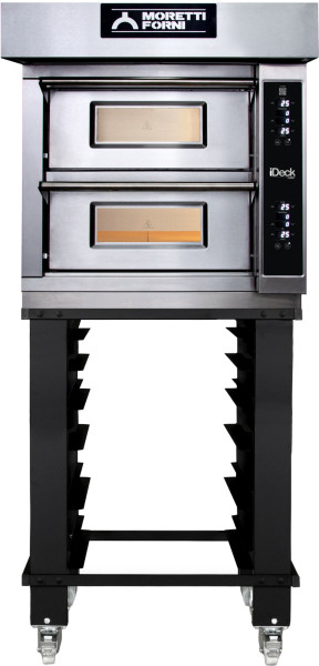 Moretti Pizzaofen iDeck D 60.60 Digital Doppelkammer Pizzaofen 7 - 9 Pizzen | Flammkuchenofen | Lahmacun Ofen
