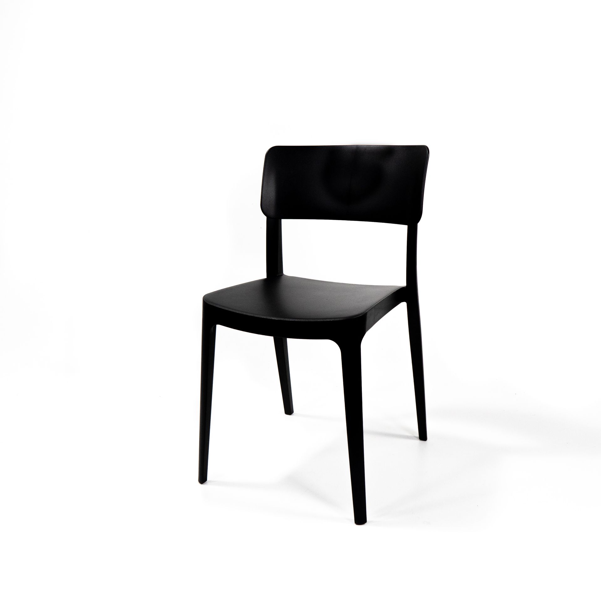 Feros Wing Chair Schwarz, Stapelstuhl Kunststoff für Gastro & Gewerbe