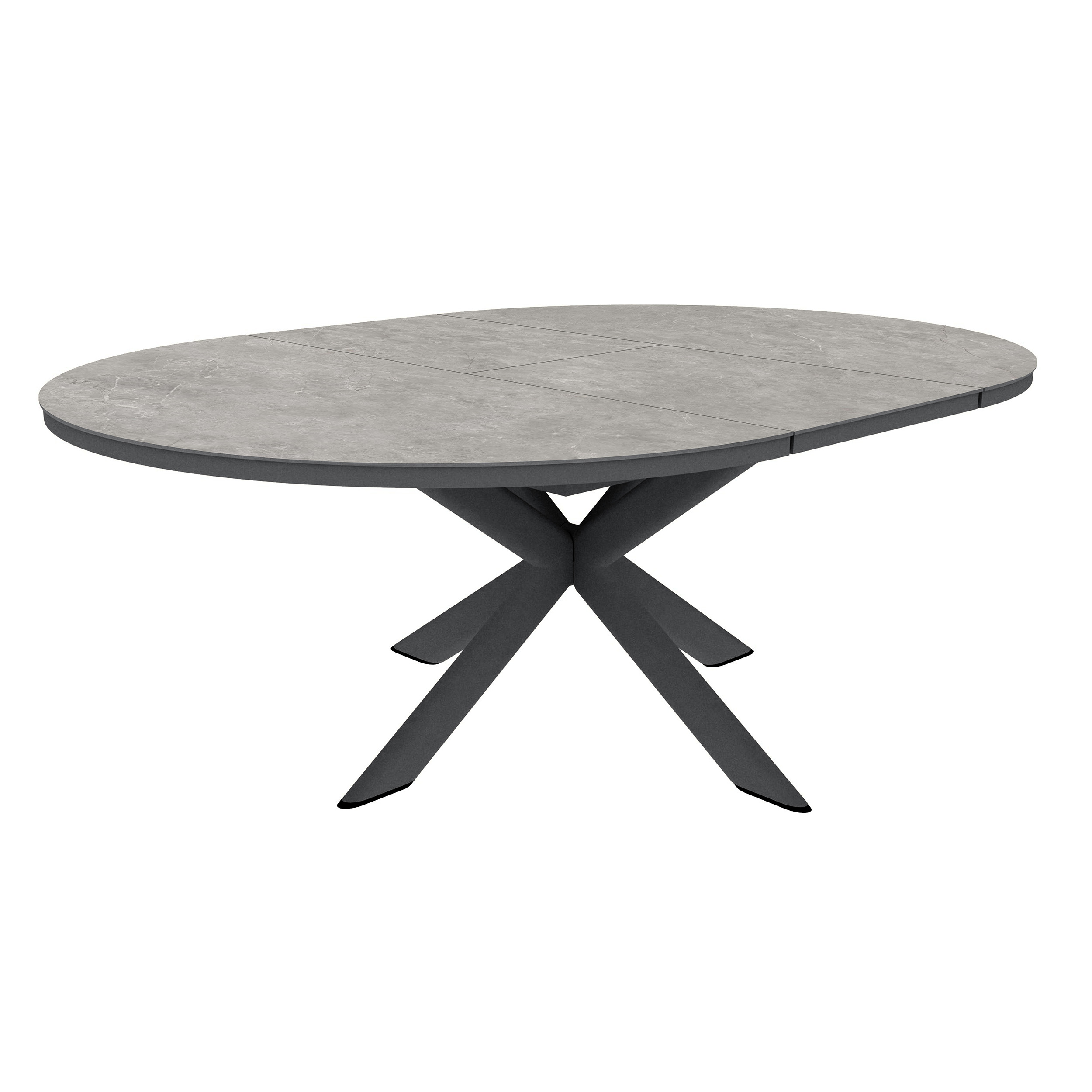barths Fellow ausziehbarer Dining-Tisch 145/200 x 145 cm - Anthrazit für Gastro & Gewerbe