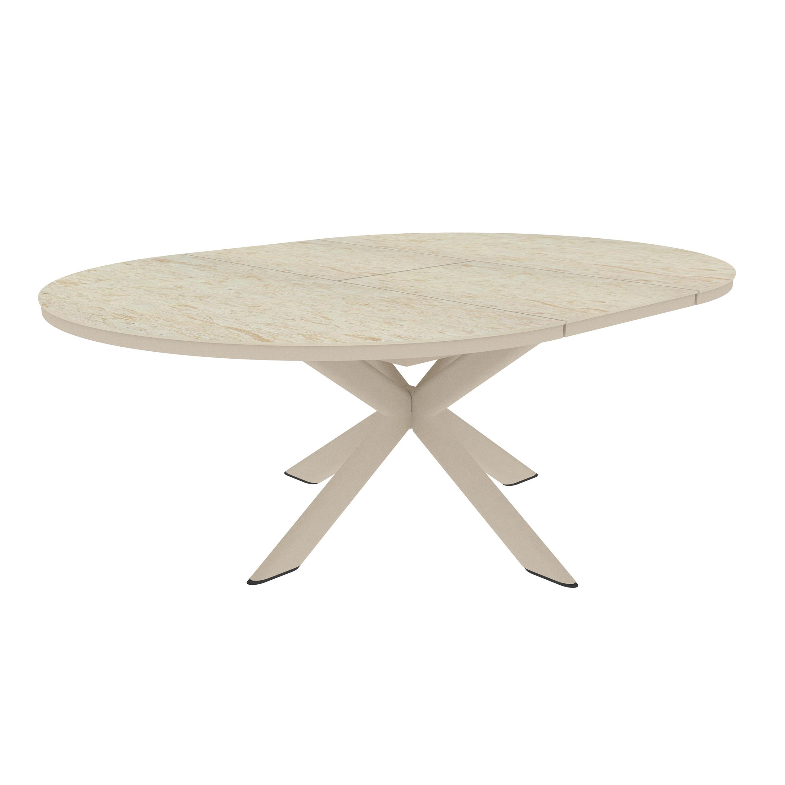 barths Fellow ausziehbarer Dining-Tisch 145/200 x 145 cm - Sand für Gastro & Gewerbe