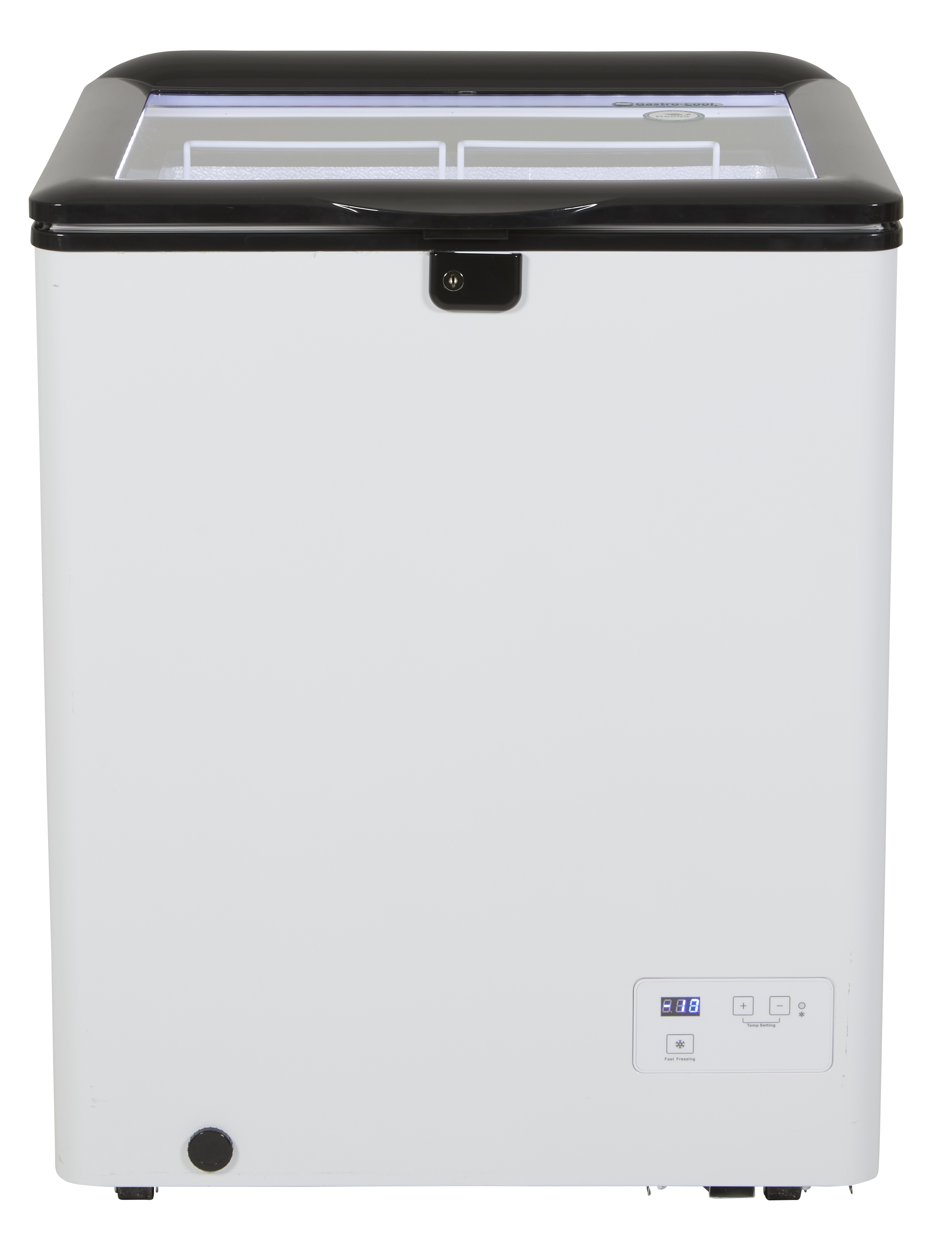 Gastro-Cool FC100 Gefrier-Kühltruhe 100 Liter weiß/schwarz, LED | Eistruhe | Eiskühltruhe | Gefriertruhe, GastroHero