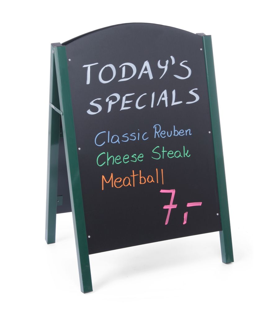 Kreidetafel Kundenstopper Stahlrahmen für Gastro & Gewerbe