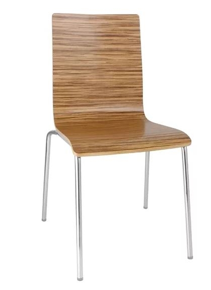 Bolero Esszimmerstühle Buchenfurnier Zebrano - 4 Stück für Gastro & Gewerbe