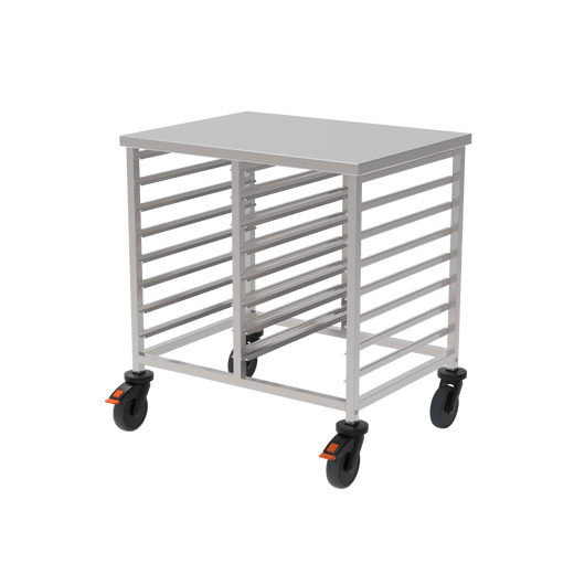 Rieber GN-Regalwagen 2x1/1 niedrig mit Abweiserrollen