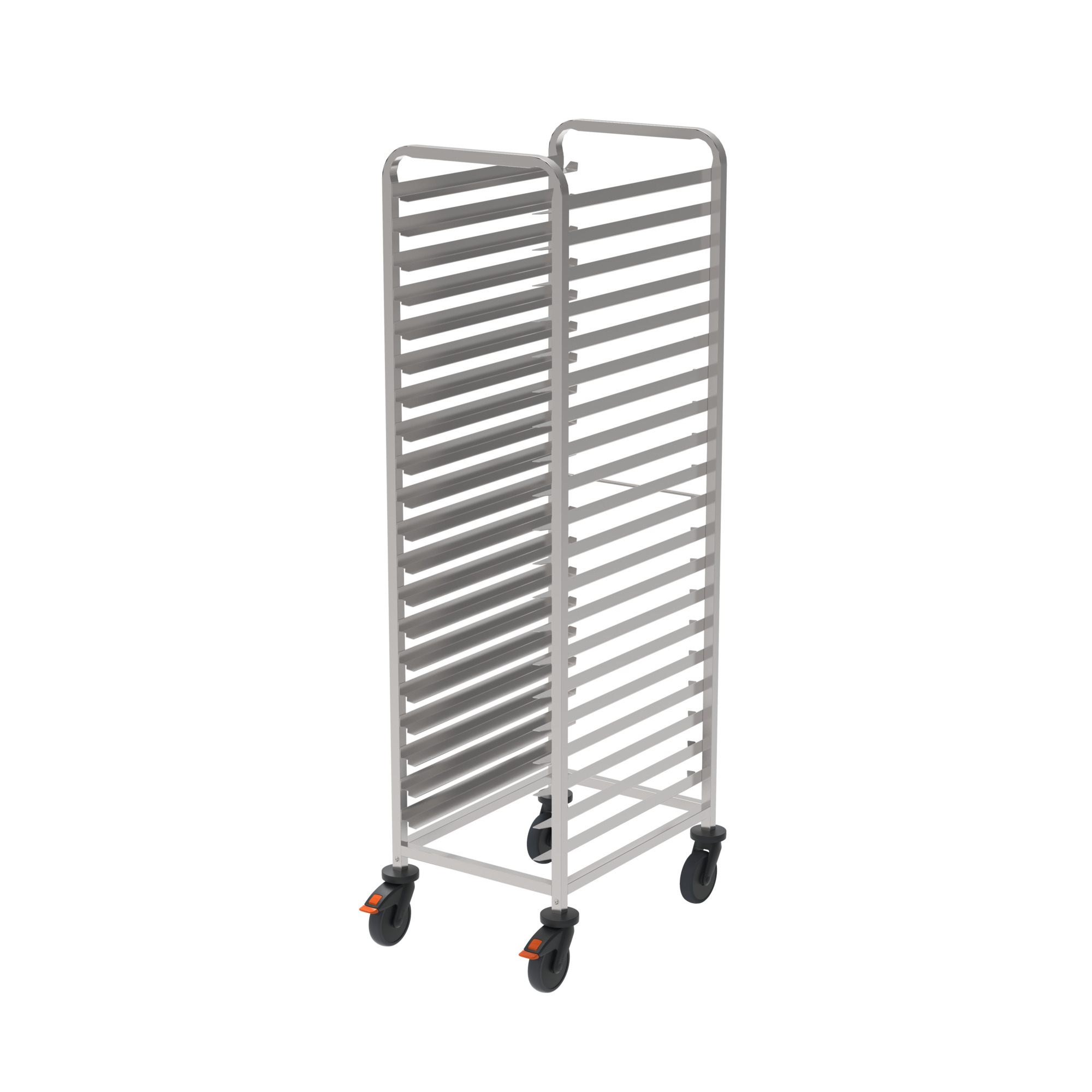 Rieber Regalwagen mit Abweiserrollen – Bäckernorm 400x600mm