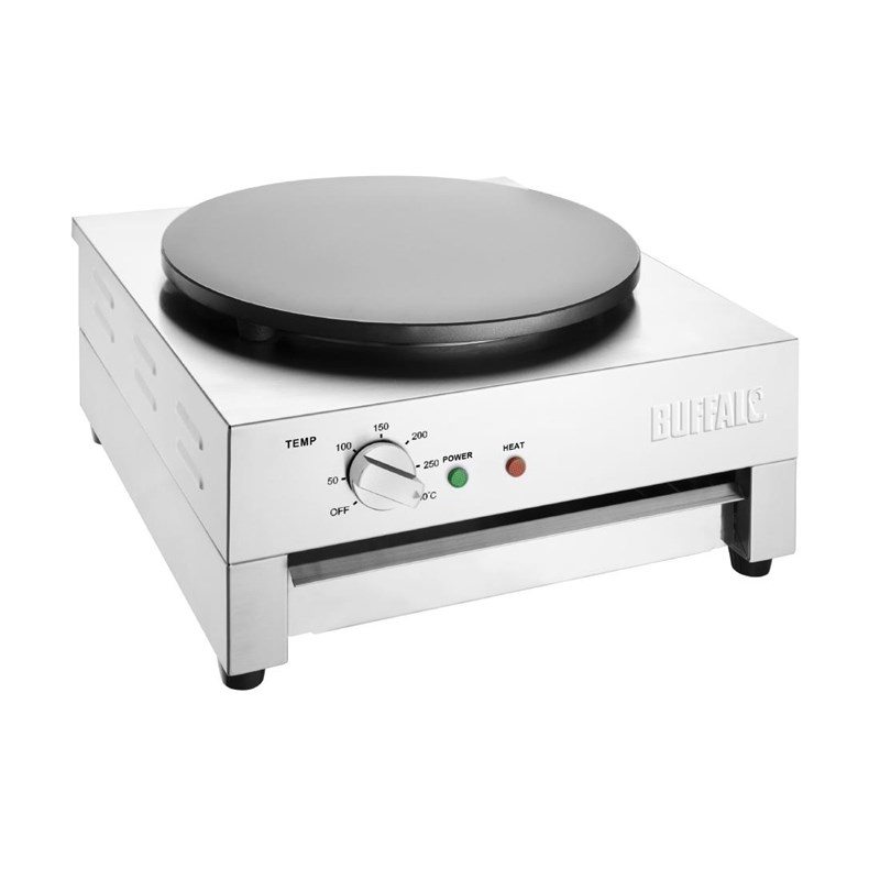 Buffalo Elektro-Crêpes-Eisen - 1 Kochplatte Ø 400 mm | Crêpes Maker | Crêpes Maschine | Crêpes Gerät | Crêpes Platte