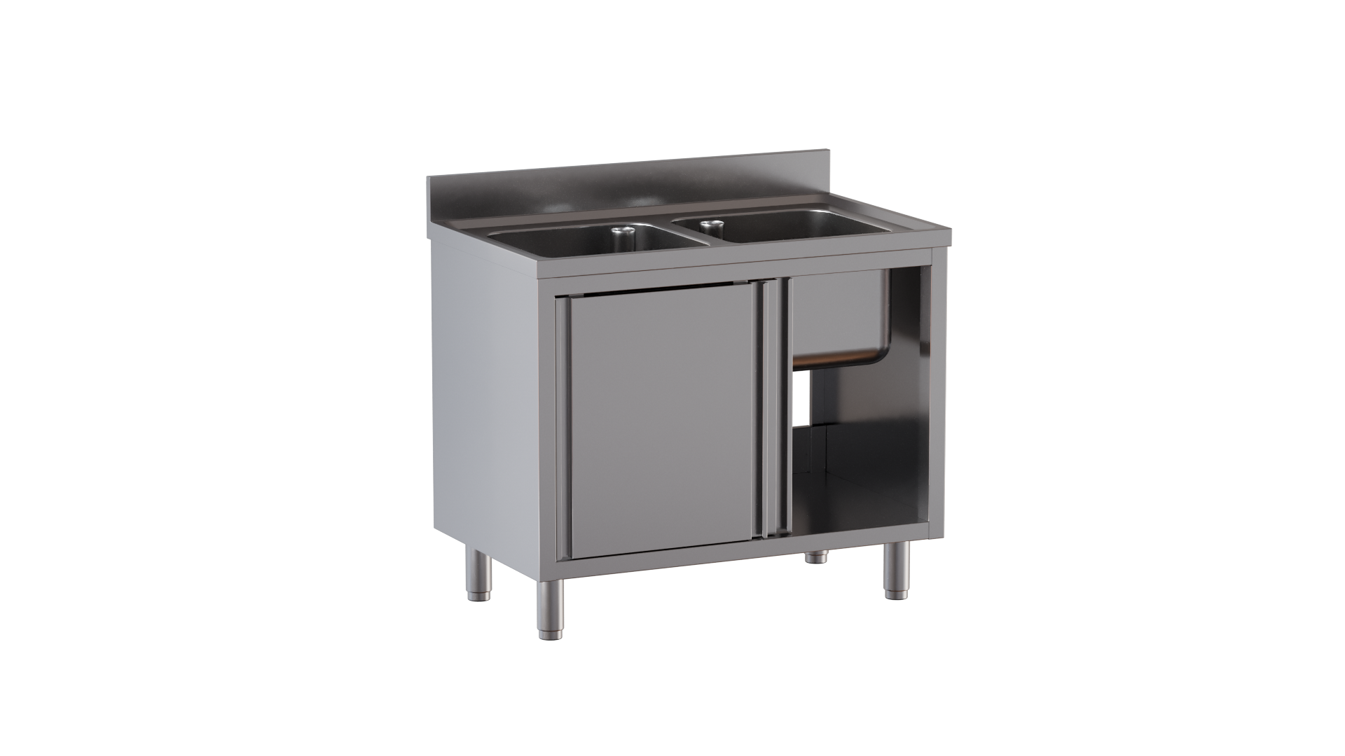 Spülschrank ECO 12x7 mit 2 Becken | Spülenschrank, GastroHero