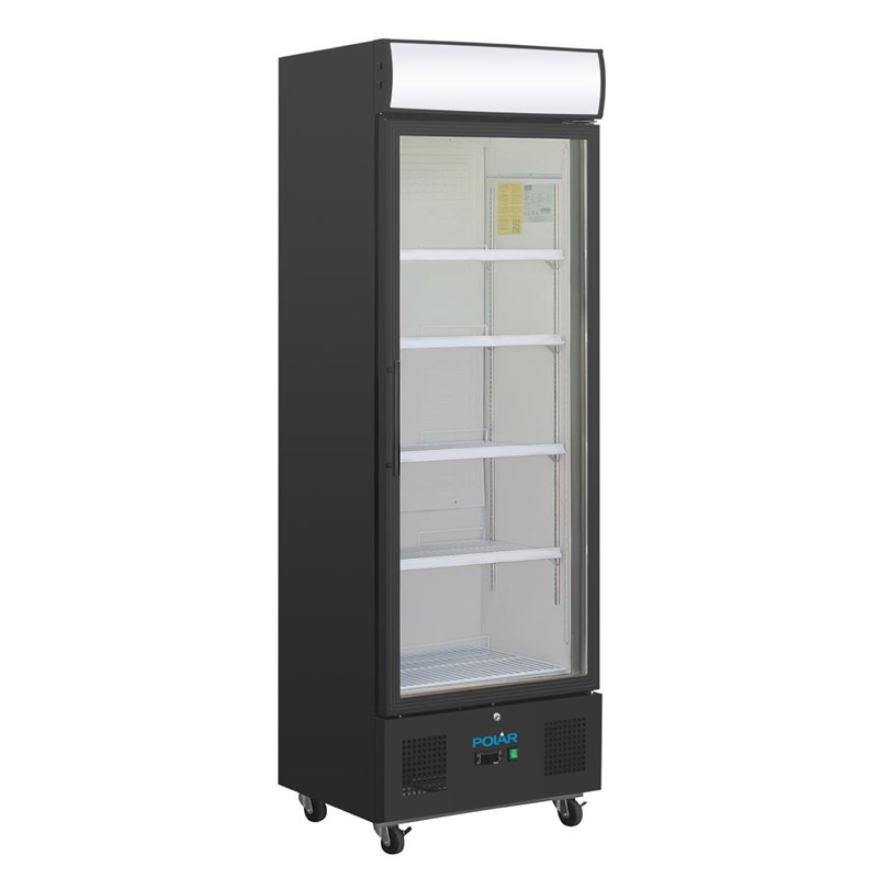 Polar G-Serie Getränkekühlschrank 368 Liter, schwarz | Gastro Kühlschrank | Flaschenkühlschrank | Kühlschrank Flaschen | Flaschenkühlschrank Glastür