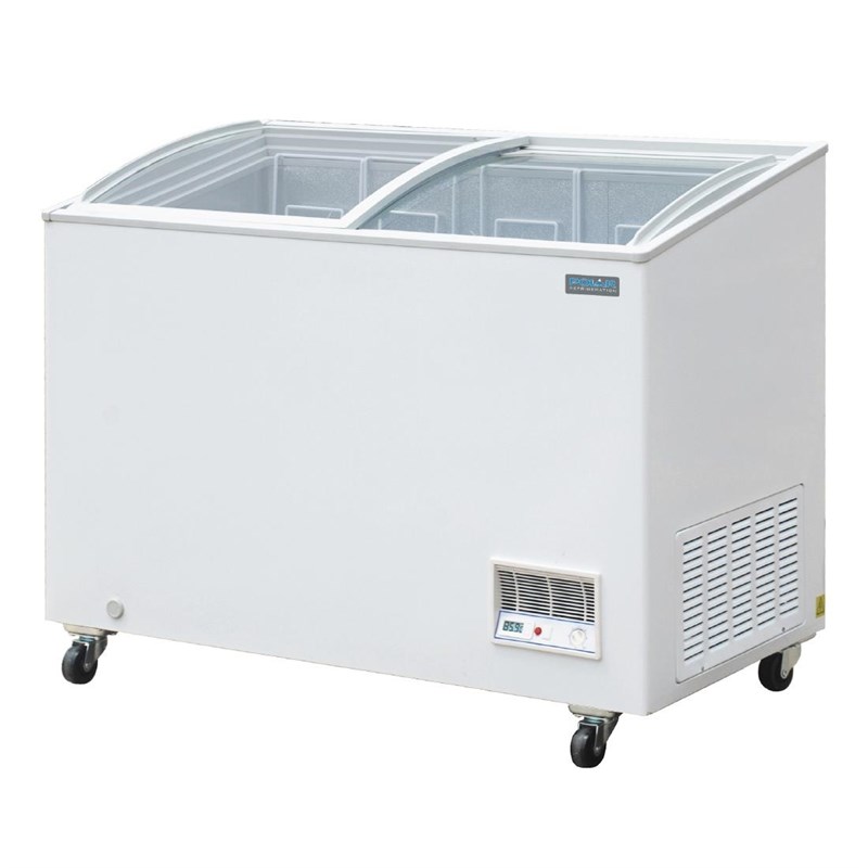 Polar G-Serie Tiefkühltruhe 270 Liter mit Glasschiebedeckel | Eistruhe | Eiskühltruhe | Gefriertruhe, GastroHero