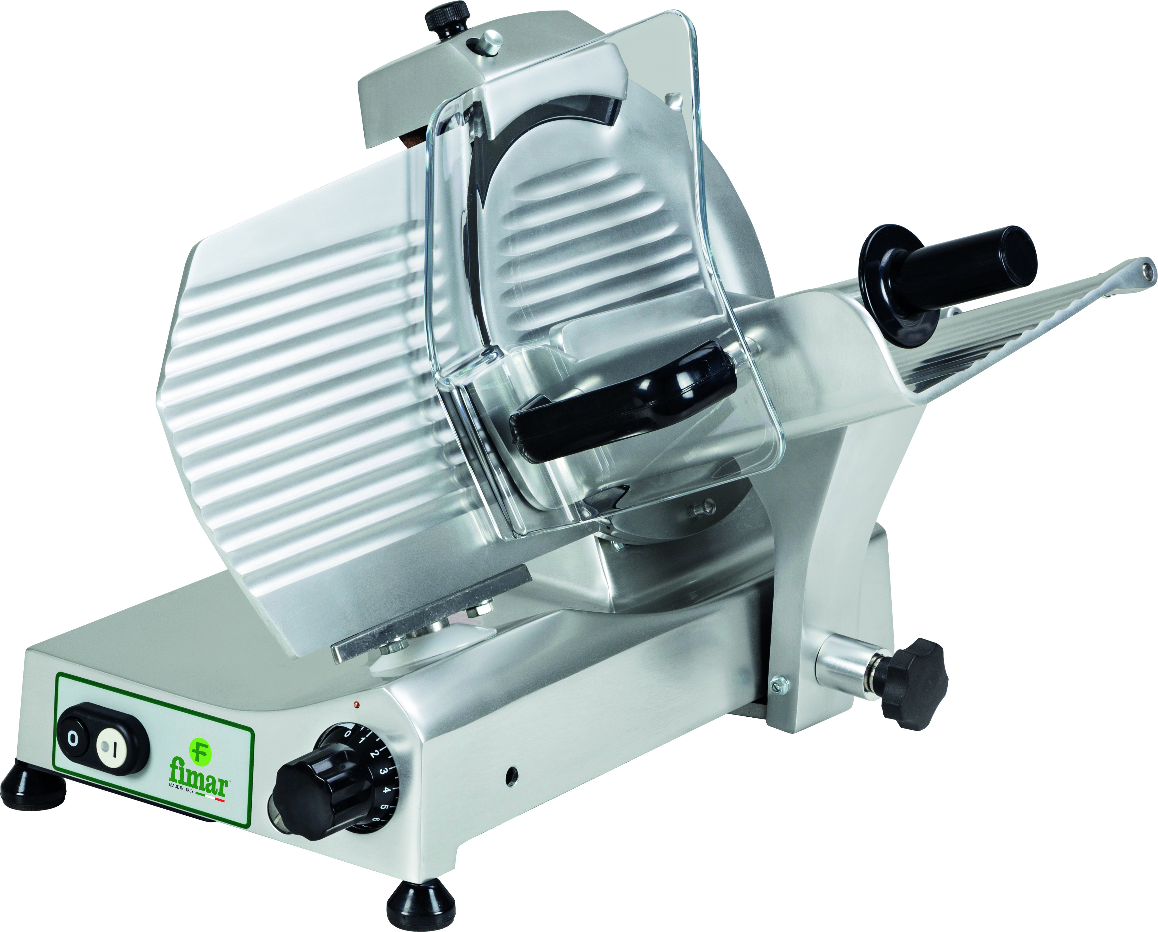 FIMAR Schräge Aufschnittmaschine H220 mm, für kalten Aufschnitt, Käse & Fleisch Wurstschneidemaschine | Schinkenschneidemaschine | Schneidemaschine