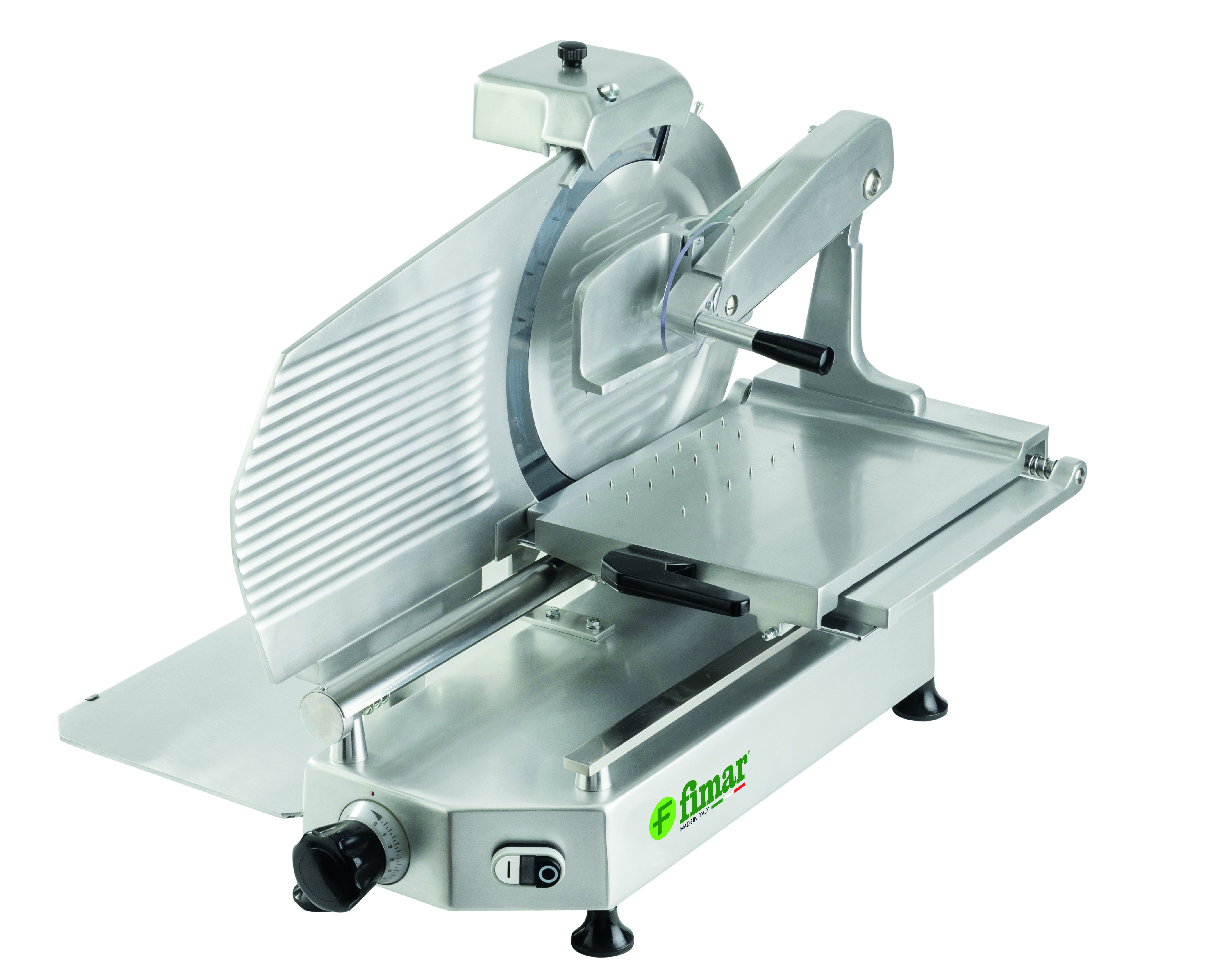 FIMAR Vertikale Aufschnittmaschine K300 mm, für kalten Aufschnitt, Käse & Fleisch Wurstschneidemaschine | Schinkenschneidemaschine | Schneidemaschine