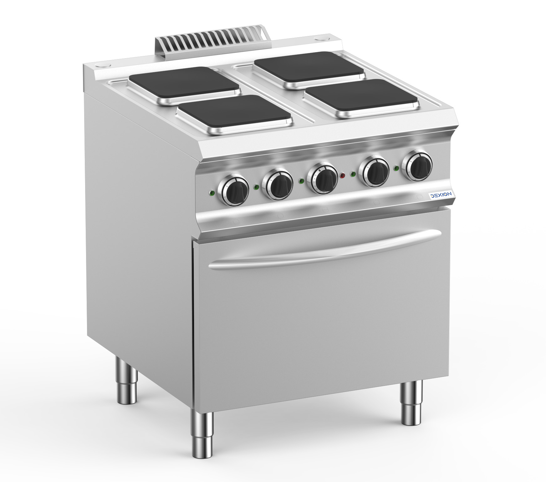 Elektroherd Dexion Lux- 700 - 70/73 mit Elektrobackofen - 4 quadratische Kochfelder - 15,3 kW