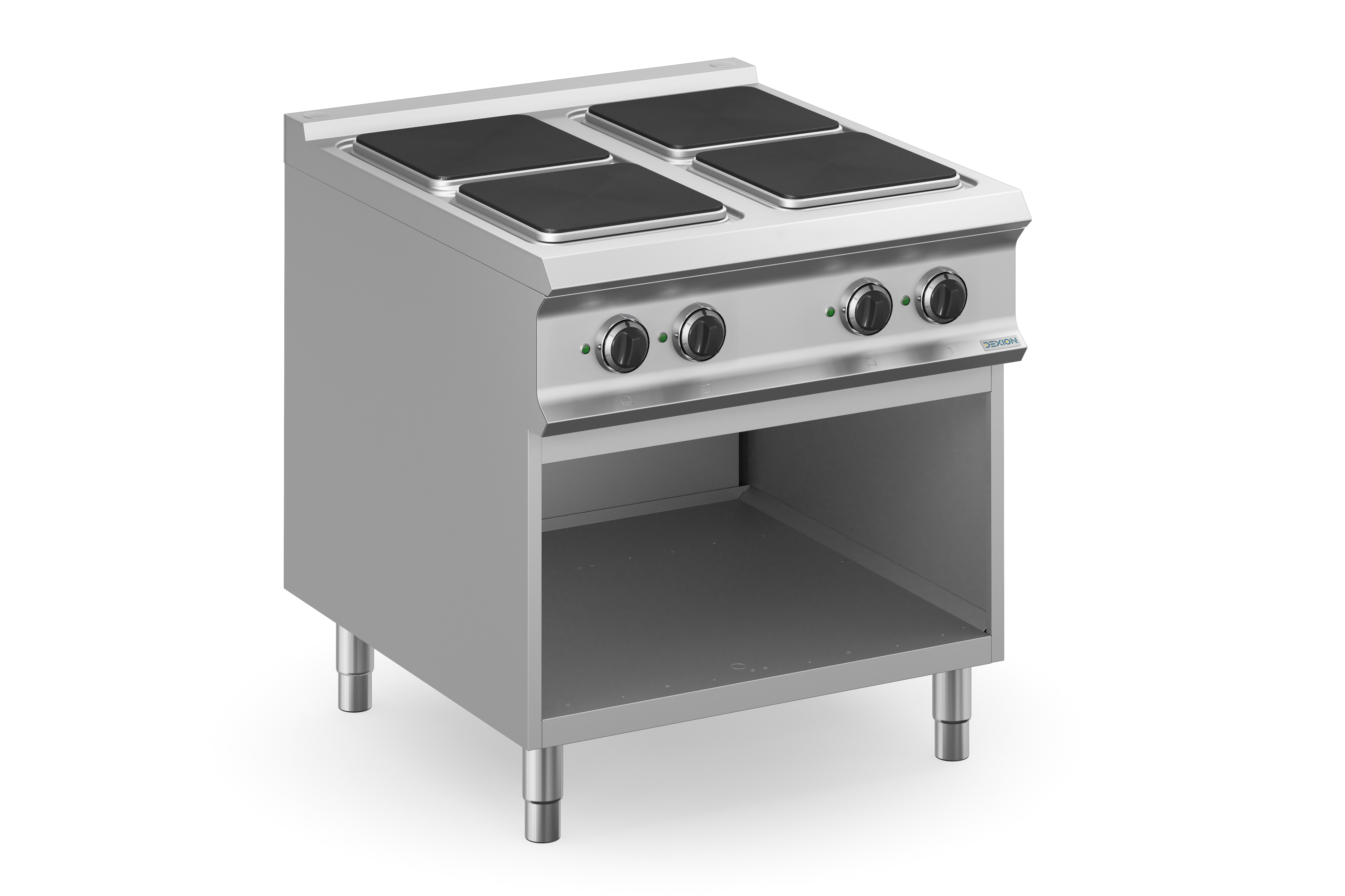 Elektroherd Dexion Lux 980 - 80/90 - 4 quadratische Kochfelder - 13 kW