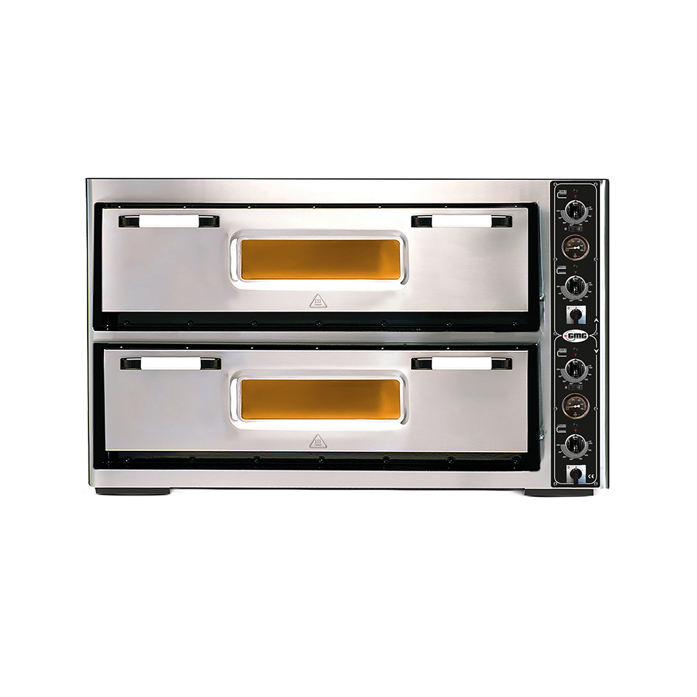 GMG Pizzaofen Classic PF9292DE-T 9 + 9x30cm mit Thermometer Doppelkammer Pizzaofen 16 - 18 Pizzen | Flammkuchenofen | Lahmacun Ofen