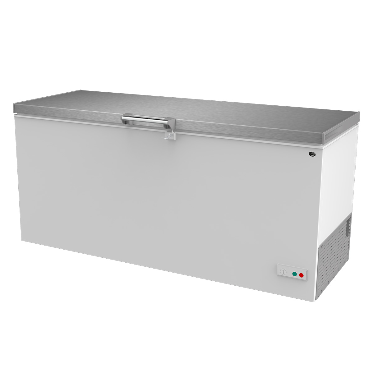 A&S Tiefkühltruhe mit geschlossenem Edelstahl-Deckel und LED-Beleuchtung, 573 Liter | Eistruhe | Eiskühltruhe | Gefriertruhe, GastroHero