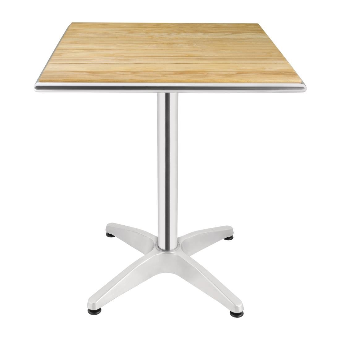 Bolero Bistrotisch 600x600 mm Eschenholz, 1 Bein für Gastro & Gewerbe