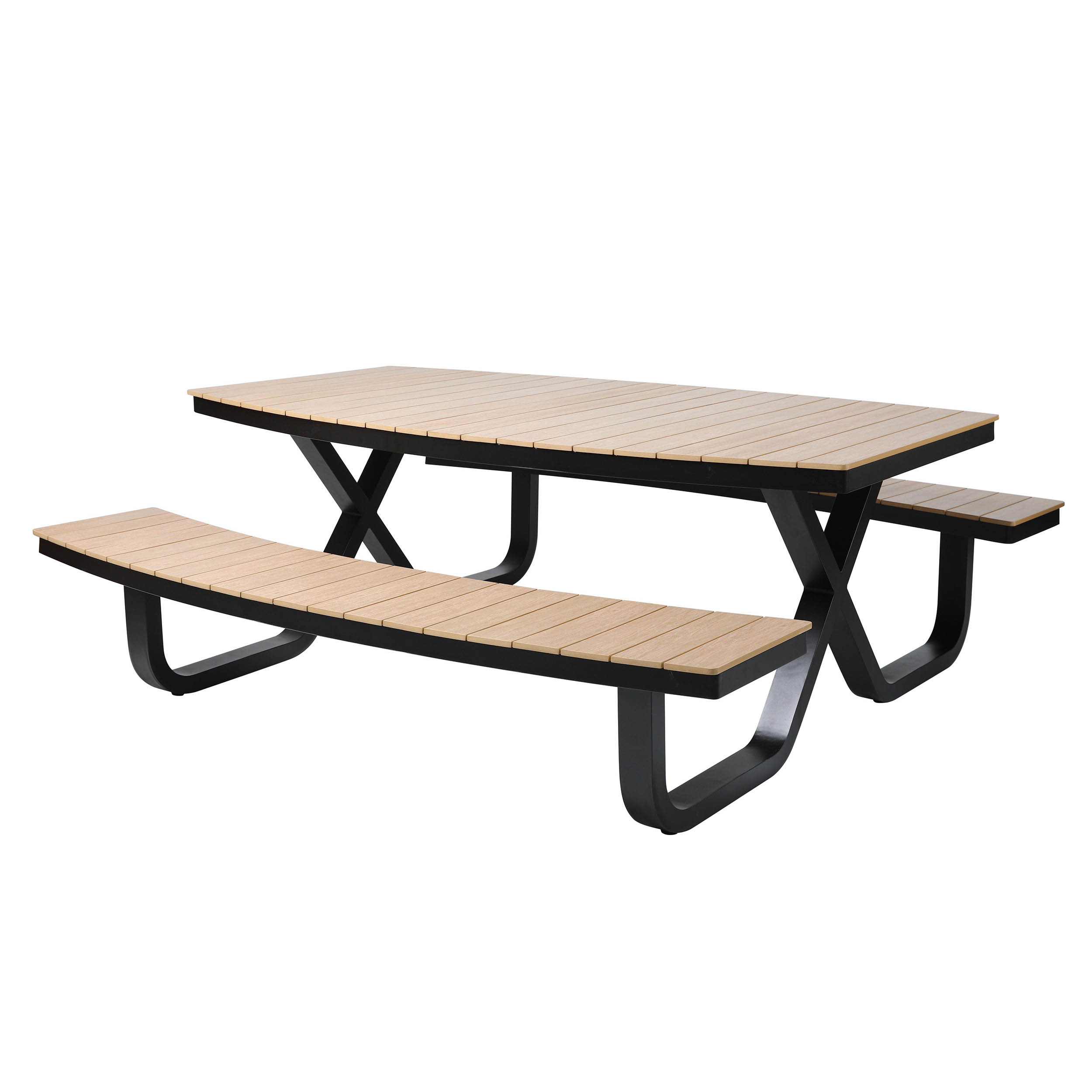 barths Buddy – Picknicktisch Polywood-Schwarz für Gastro & Gewerbe