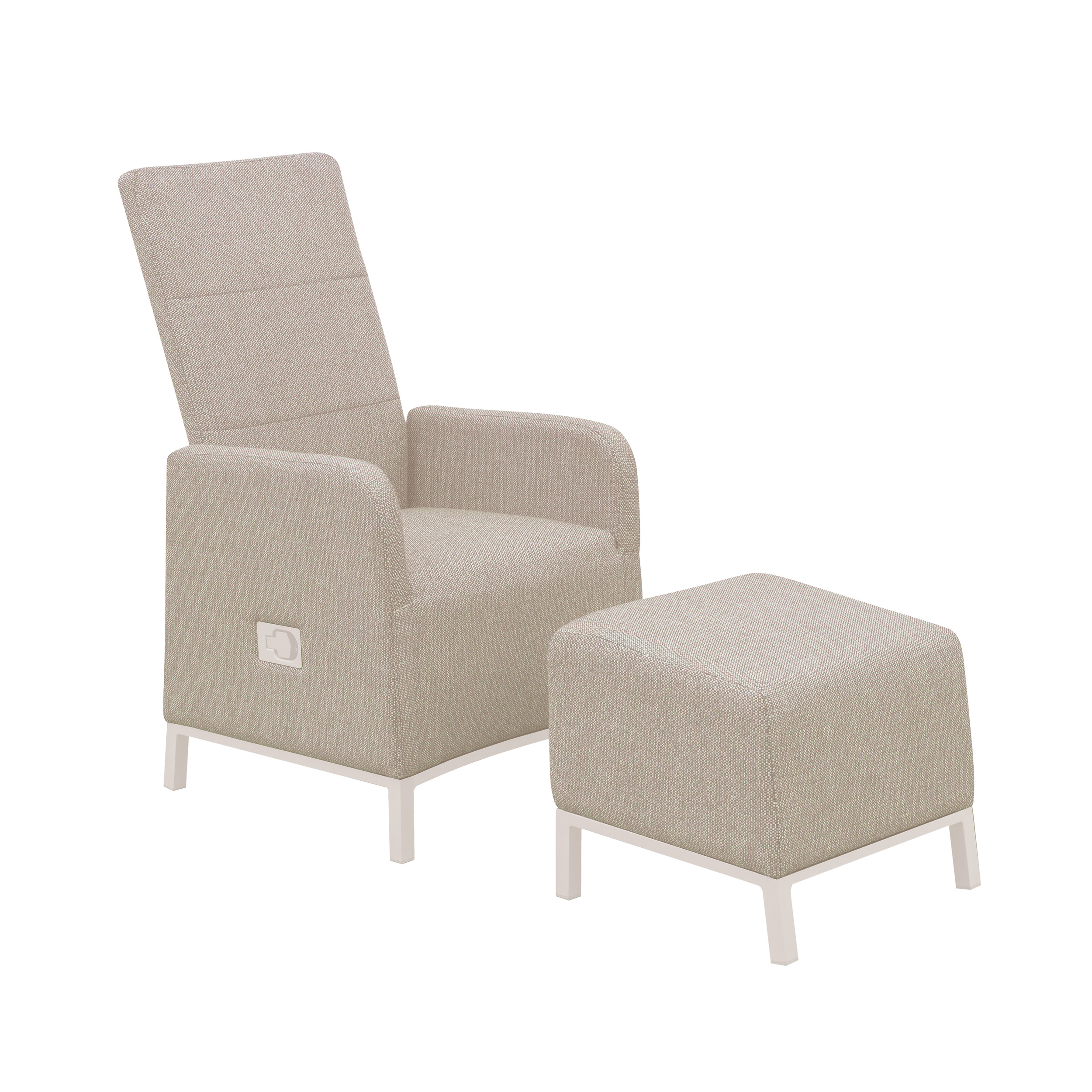 barths Riga – Relaxsessel mit Fußhocker Sand für Gastro & Gewerbe