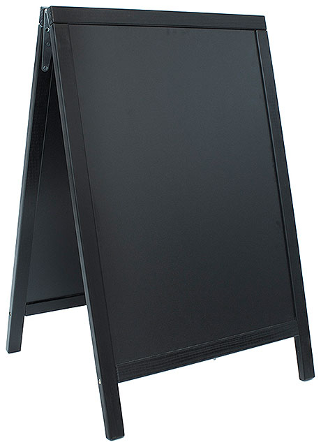 Doppeltafel 85 cm, schwarz, Fläche: 47 cm x 67 cm für Gastro & Gewerbe
