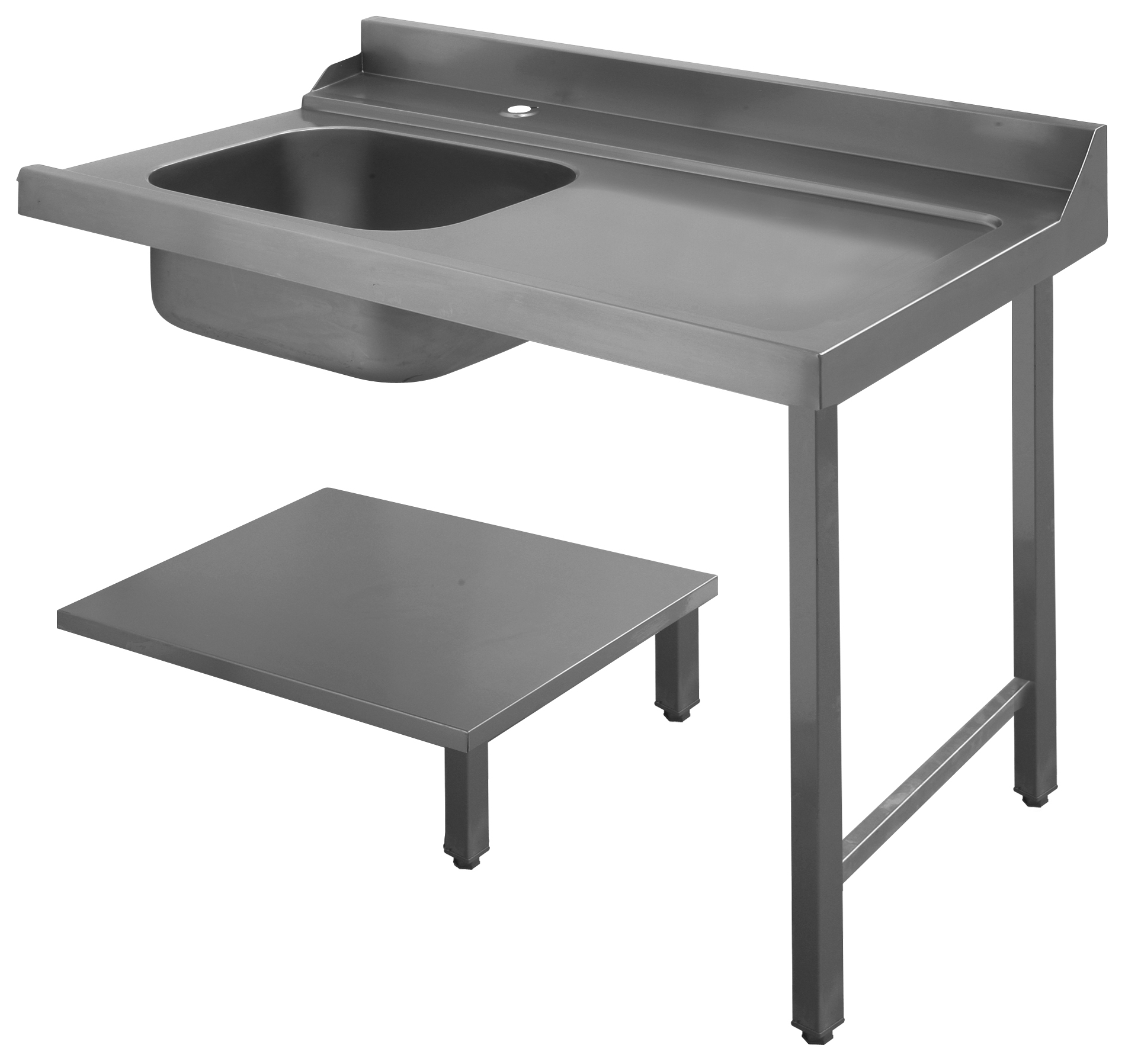 Dexion Zulauftisch rechts mit Spülbecken