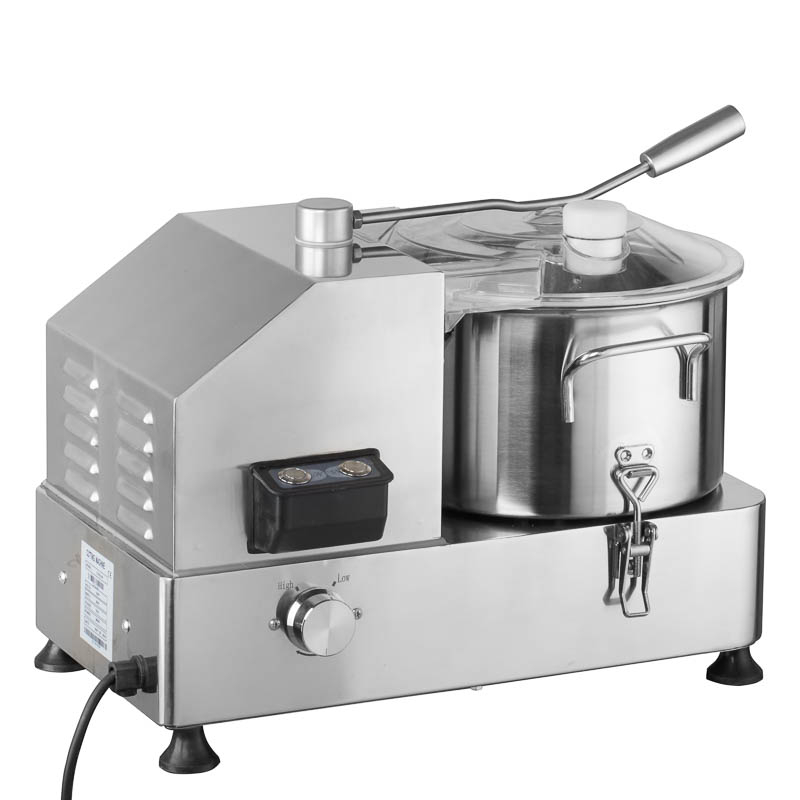 GastroHero Cutter ECO 6 Liter aus Edelstahl, Gastro Schneidegerät, 1,8 kW, regelbare Umdrehungen, abnehmbarer Behälter
