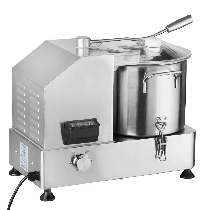 GastroHero Cutter ECO 9 Liter aus Edelstahl, Gastro Schneidegerät, 1,8 kW, regelbare Umdrehungen, abnehmbarer Behälter