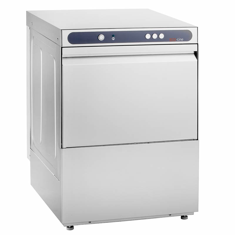 Gastro Geschirrspülmaschine ECO 50x50 cm Korbmaß, mit Reiniger- & Klarspüldosierer, Made in Europe, 230 Volt | Gastro Spülmaschine