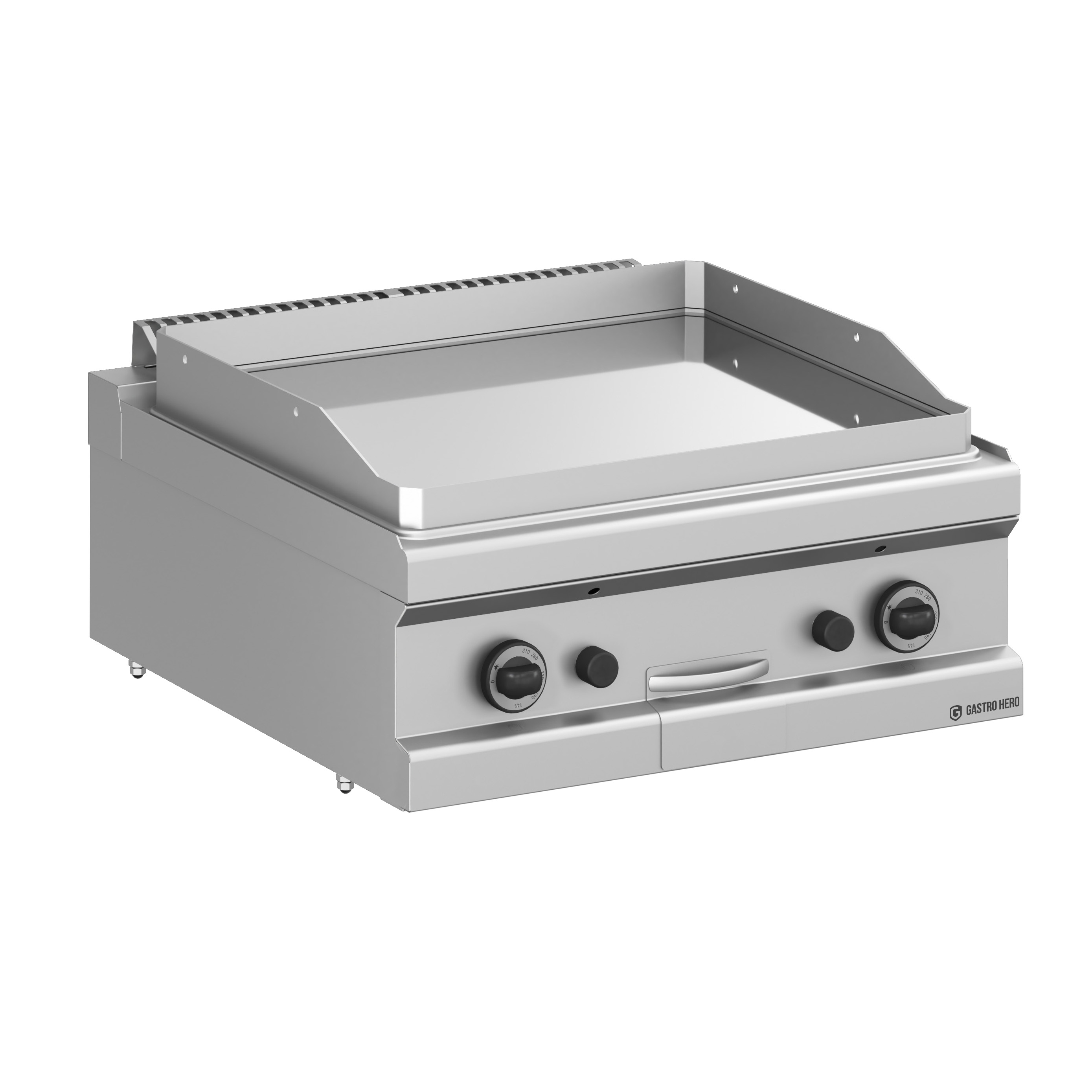 Gasgrillplatte Serie 700 - 70/70 - glatt, verchromt - Tischgerät | Griddleplatte | Plancha Grill | Bratplatte