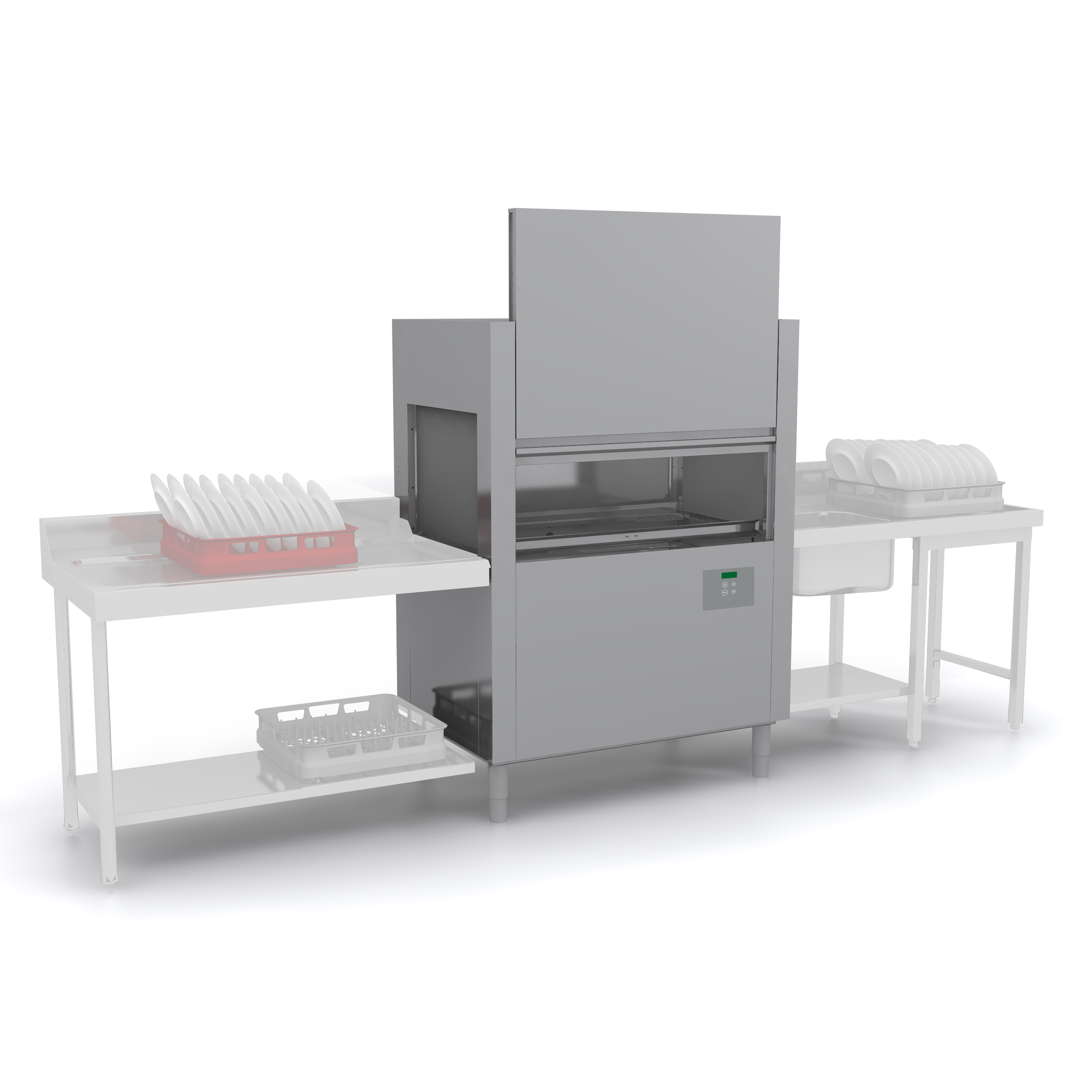 Korbtransportspülmaschine Dexion D821LTDD mit Eingang rechts | Gastro Spülmaschine