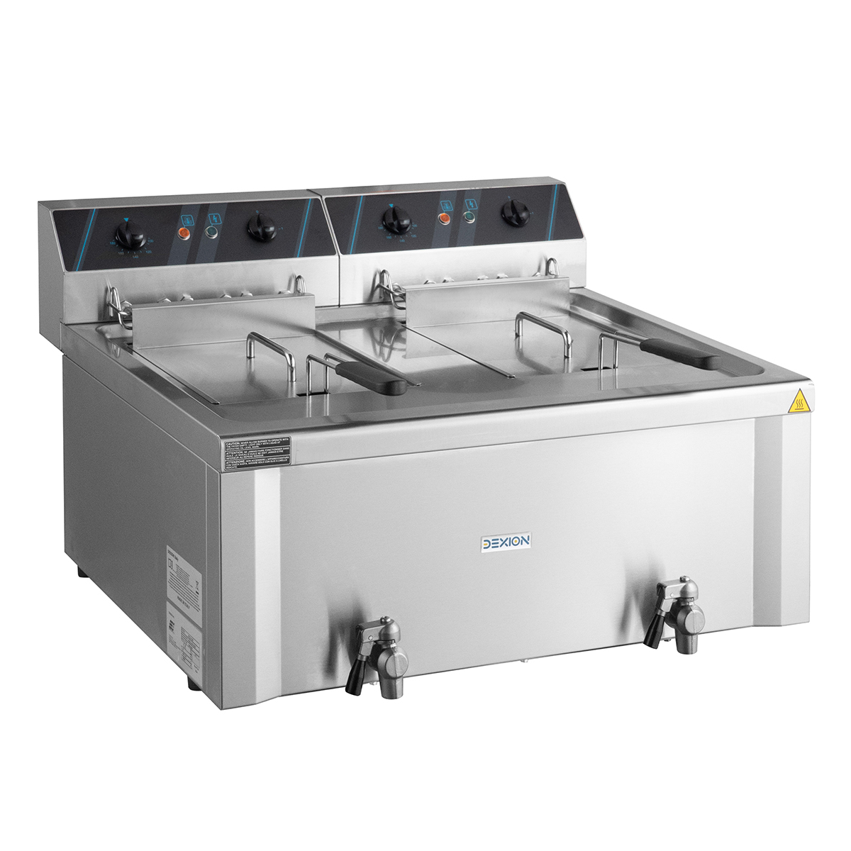 Gastro Elektro-Doppel-Fritteuse Profi - 12+12 Liter mit Ablasshahn, 400 V / Friteuse