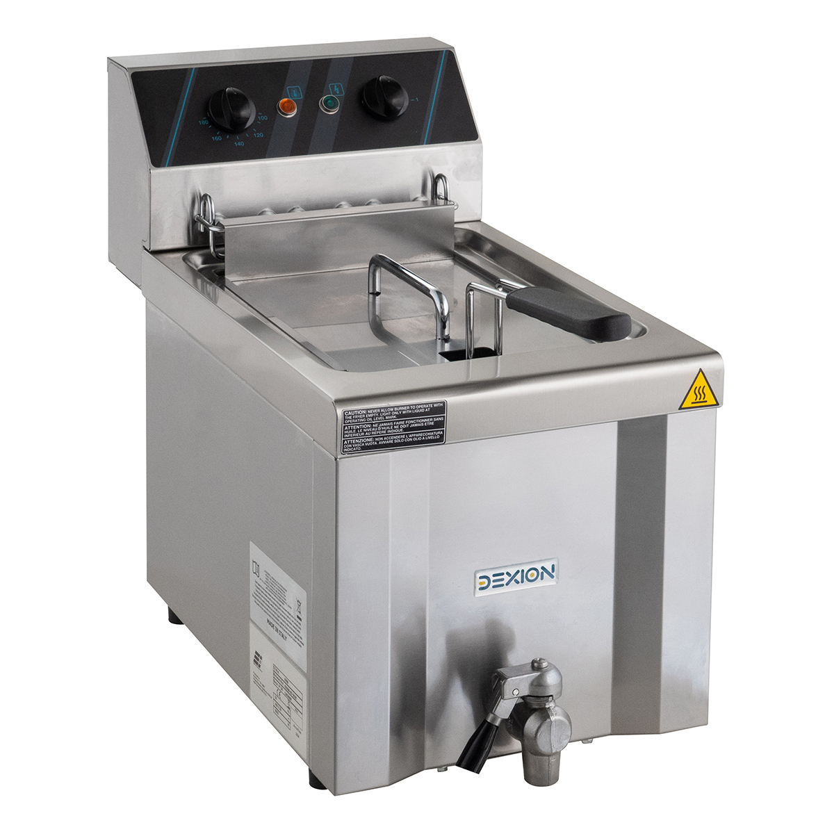 Gastro Elektro-Fritteuse Profi 8 Liter mit Ablasshahn, 400 V / Friteuse