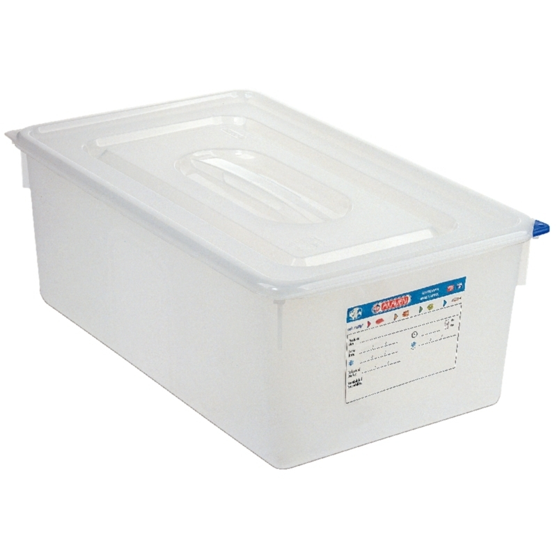 Araven Lebensmittelbehälter GN 1/1, 20 cm - HACCP GN Behälter, Farbkodierungsclips, mikrowellengeeignet, spülmaschinengeeignet