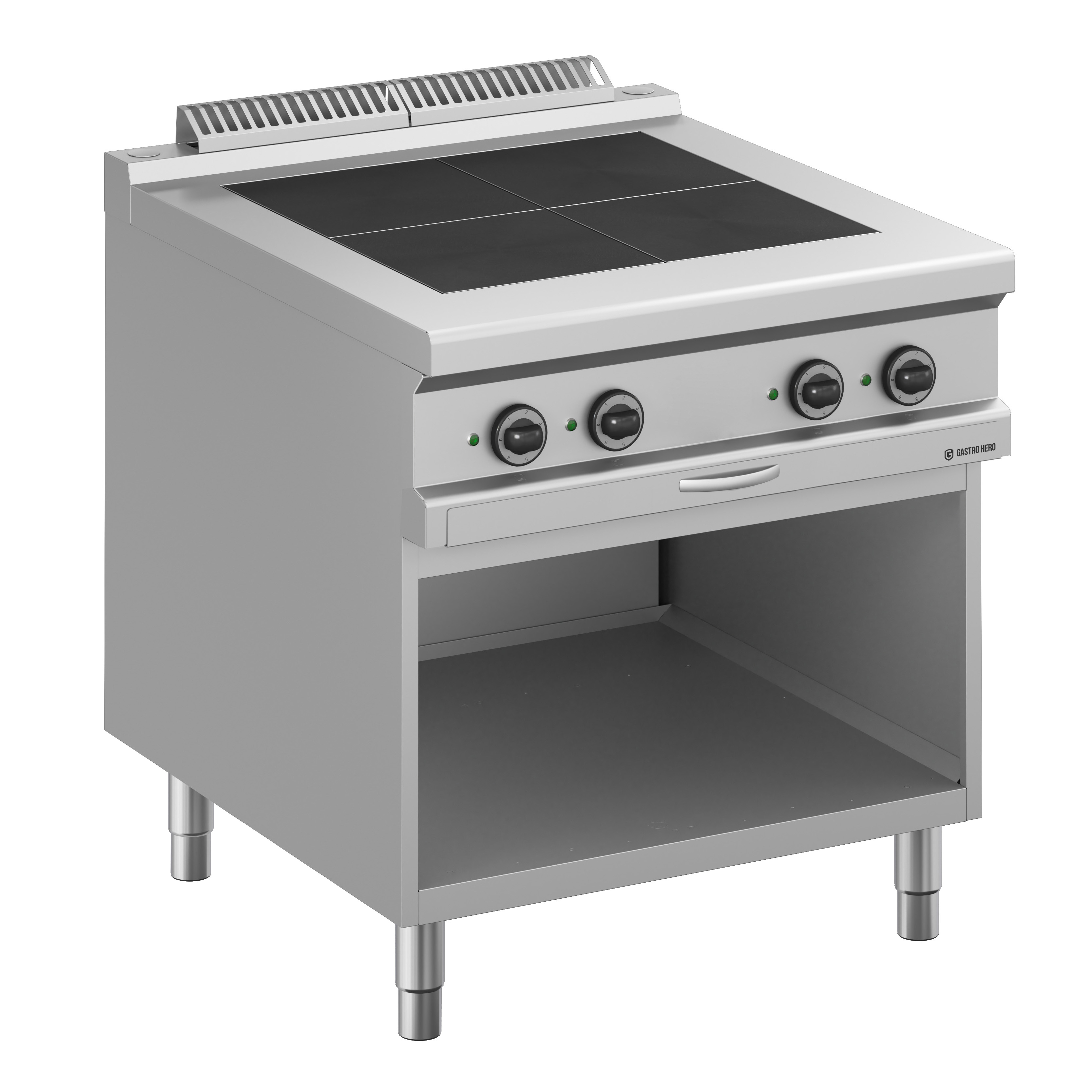 Elektroherd Serie 900 - 80/90 - 4 quadratische, abgesenkte Kochfelder - 10 kW