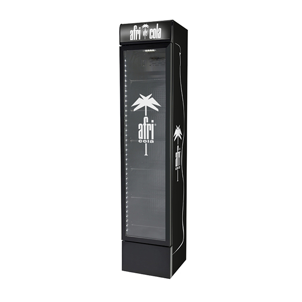 Gastro-Cool DC130 Getränkekühlschrank Afri-Cola 150 Liter schwarz/schwarz, LED | Gastro Kühlschrank | Flaschenkühlschrank | Kühlschrank Flaschen |