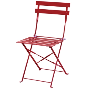 Stahlstühle Bolero rot klappbar - 2 Stück für Gastro & Gewerbe