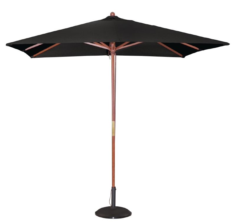 Bolero Sonnenschirm quadratisch - 2500x2500 mm - schwarz für Gastro & Gewerbe