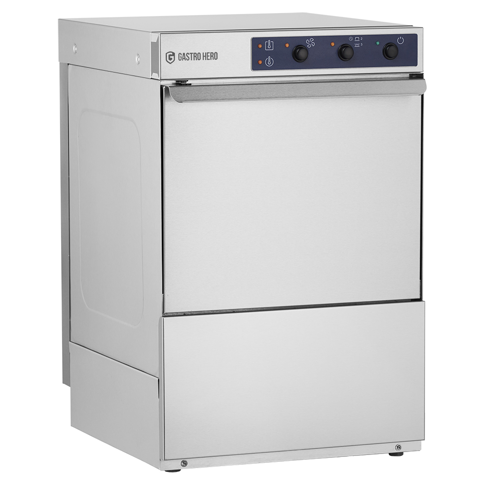 Gläserspülmaschine ECO 40x40 cm Korbmaß mit Reiniger- & Klarspüldosierer, Made in Europe, 230 V