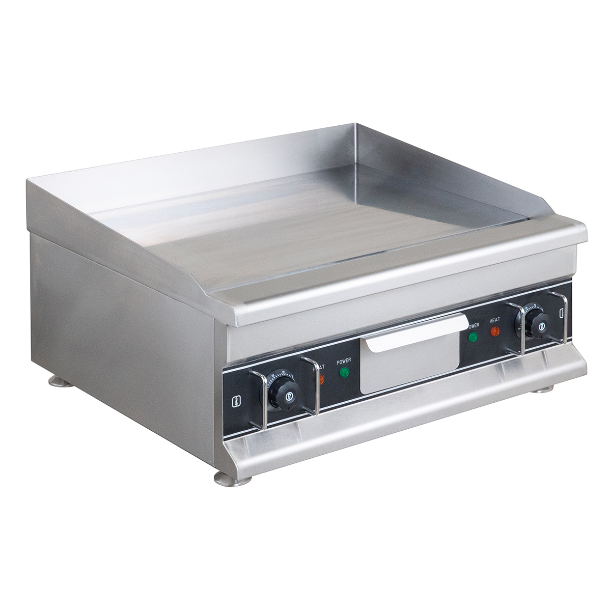 Elektro-Grillplatte Eco 596x398 glatt, verchromt - Tischgerät | Griddleplatte | Plancha Grill | Bratplatte