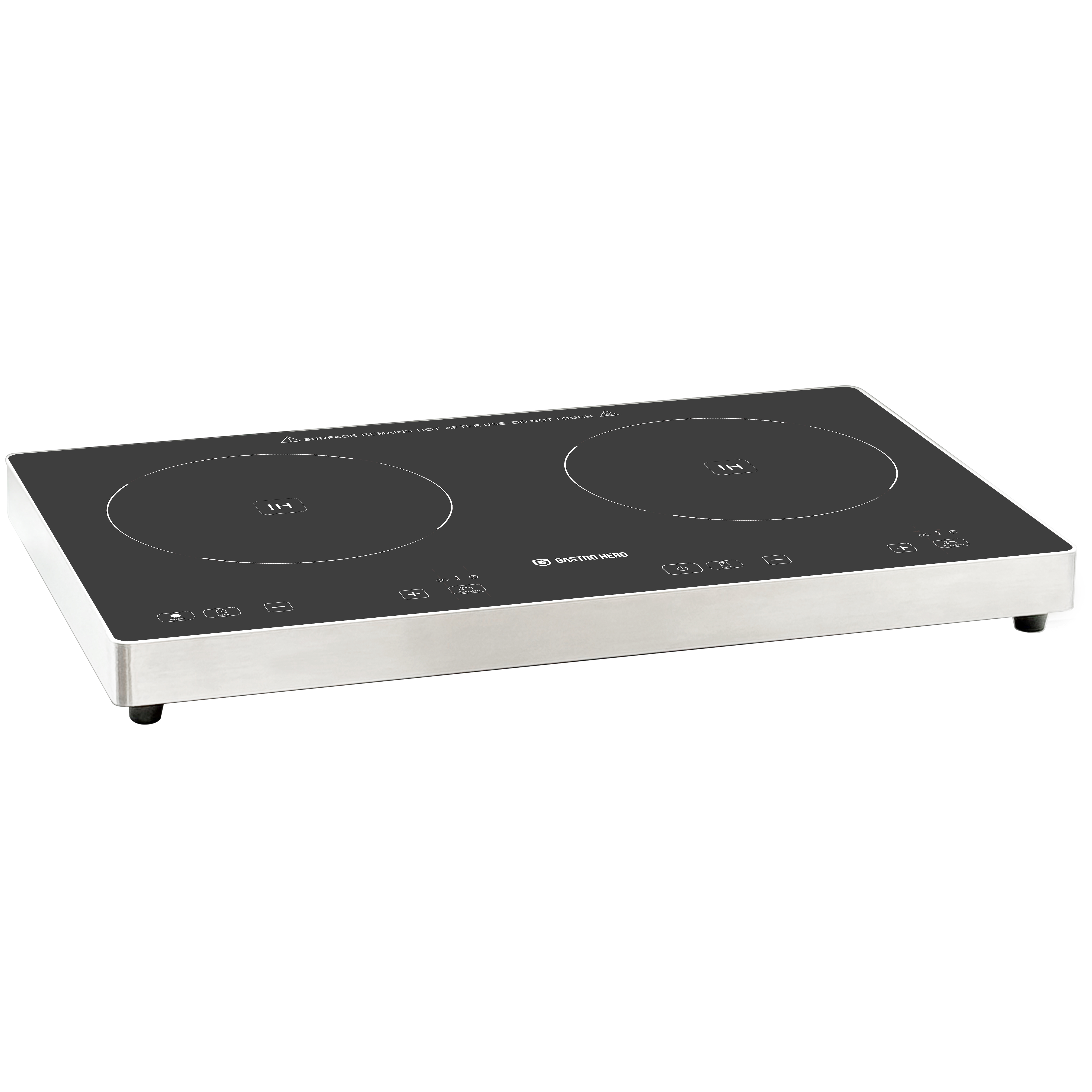 Doppel-Induktionskochfeld ECO - Horizontal - 1,8 kW & 1,7 kW | Kochplatte bei GastroHero