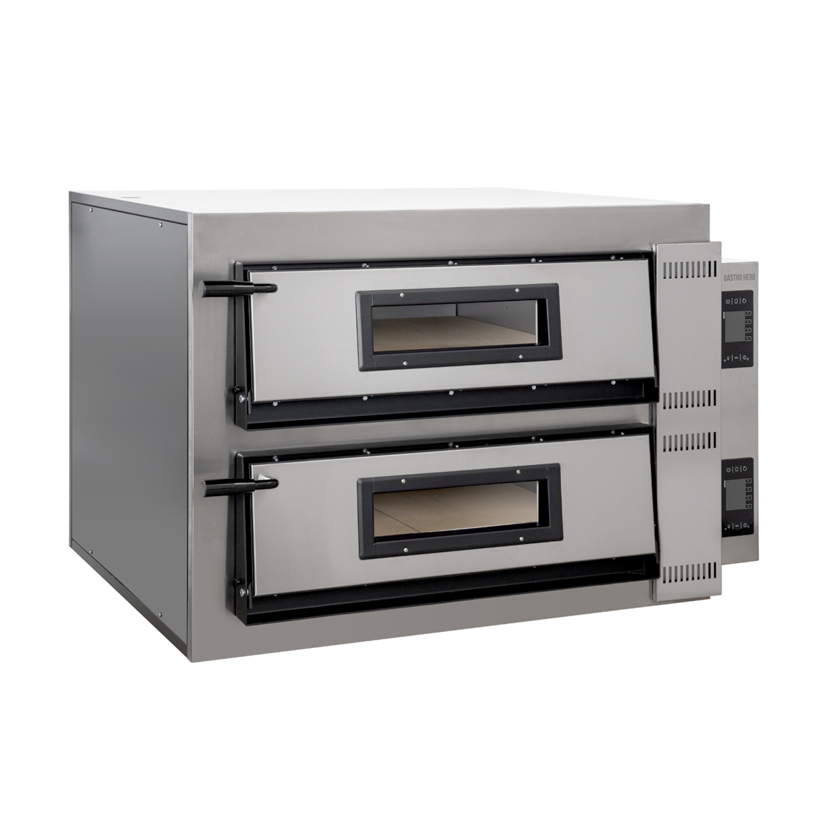 Pizzaofen PREMIUM Digital 6+6x36 cm Doppelkammer Pizzaofen 10 - 12 Pizzen | Flammkuchenofen | Lahmacun Ofen